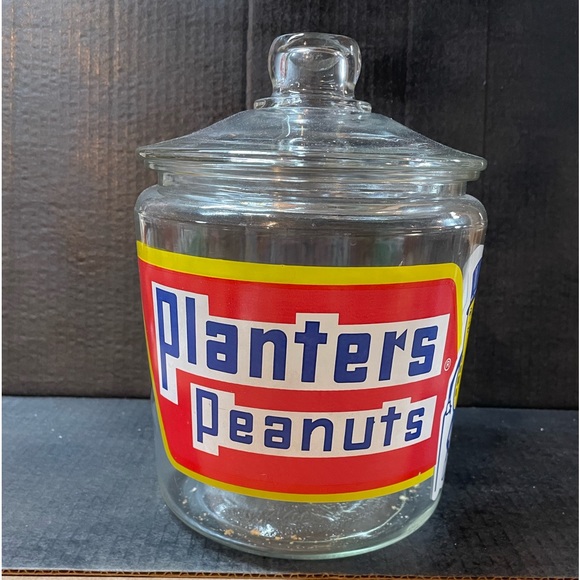 PLANTERS GLASS COUNTER DISPLAY JAR